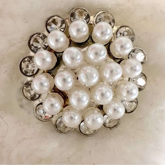 Hill House Ollie Sweater Cardigan Cropped Pearl Buttons Puff Sleeves Small White - Picture 6 of 12